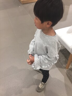 「NEW BALANCE（ニューバランス）の◆new balance KV996（スニーカー）」を使った、so_☺︎さん（キッズ・90cm）の秋コーディネート