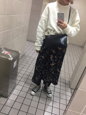 「CONVERSE（コンバース）の【CONVERSE】ALLSTAR OX（スニーカー）」を使った、so_☺︎さん（レディース・153cm）の秋コーディネート