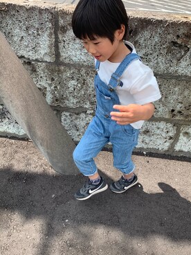 「apres les cours（アプレレクール）のアイテム（サロペット/オーバーオール）」を使った、so_☺︎さん（キッズ・110cm）の春コーディネート
