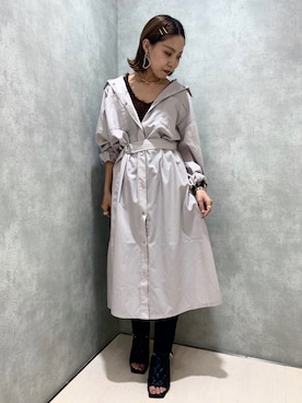 「PAGEBOY（ページボーイ）のアイテム（シャツワンピース）」を使った、ちゃんゆみさん（レディース・148cm）の夏コーディネート