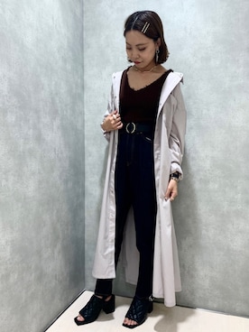 「PAGEBOY（ページボーイ）のアイテム（シャツワンピース）」を使った、ちゃんゆみさん（レディース・148cm）の夏コーディネート