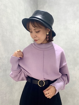 「PAGEBOY（ページボーイ）のハイネックウラケプルオーバー(トレーナー/スウェット)（スウェット）」を使った、ちゃんゆみさん（レディース・148cm）の秋コーディネート