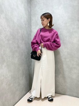 「PAGEBOY（ページボーイ）のハクミニショルダーBAG（ショルダーバッグ）」を使った、ちゃんゆみさん（レディース・148cm）の秋コーディネート