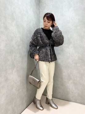「PAGEBOY（ページボーイ）のハクミニショルダーBAG（ショルダーバッグ）」を使った、ちゃんゆみさん（レディース・148cm）の秋コーディネート
