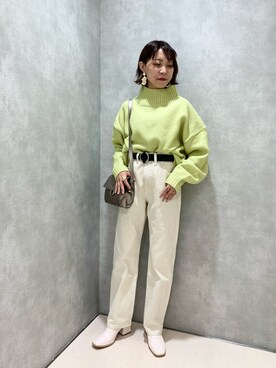 「PAGEBOY（ページボーイ）のハクミニショルダーBAG（ショルダーバッグ）」を使った、ちゃんゆみさん（レディース・148cm）の秋コーディネート