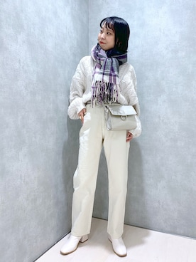 「PAGEBOY（ページボーイ）のハクミニショルダーBAG（ショルダーバッグ）」を使った、ちゃんゆみさん（レディース・148cm）の冬コーディネート