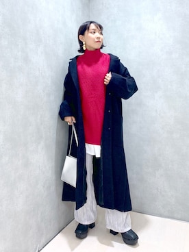 「PAGEBOY（ページボーイ）のアイテム（ダウンジャケット/コート）」を使った、ちゃんゆみさん（レディース・148cm）の冬コーディネート