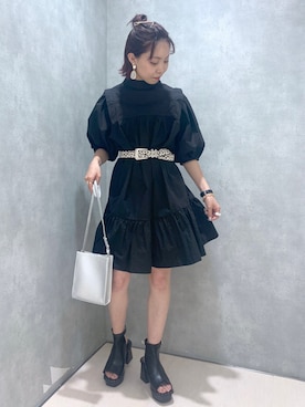 「アイテム（ベルト）」を使った、ちゃんゆみさん（レディース・148cm）の春コーディネート