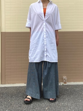 「Radiate（ラディエイト）のアイテム（パンツ）」を使った、MIRI | 水李さん（レディース・162cm）の春コーディネート