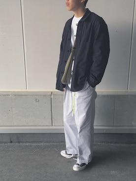 「CONVERSE（コンバース）のconverse コンバース ALL STAR 100 COLORS OX オールスター 100 カラーズ オックス 32861791 BLACK（スニーカー）」を使った、Ryutaro.さん（メンズ・178cm）の春コーディネート