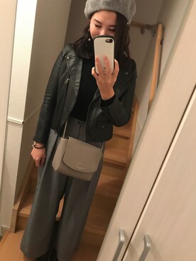 「アイテム（ハンチング/ベレー帽、シルバー系）」を使った、bbbrackriverrrさん（レディース・167cm）の秋コーディネート
