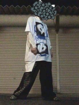 「Re:make（リメイク）のアイテム（スラックス）」を使った、顔で虫が氏ぬさん（メンズ・172cm）の春コーディネート