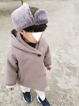「ローリーズファーム(LOWRYS FARM)」｜「アイテム（その他アウター）」を使った、_sou___さん（キッズ・100cm）の冬コーディネート