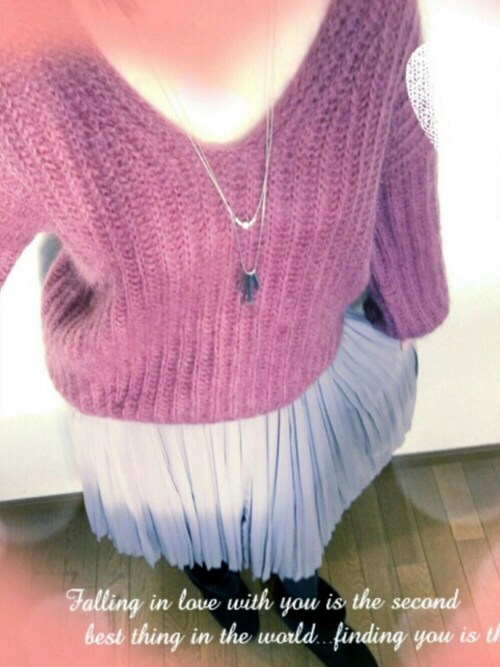 ピーチちゃん Urban Researchのニット セーターを使ったコーディネート Wear