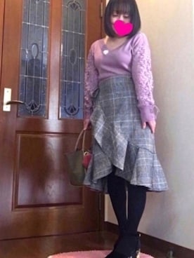 「Supreme.La.La.（シュープリームララ）のアイテム（シューズ）」を使った、ピーチちゃん🍑さん（レディース・151cm）の冬コーディネート