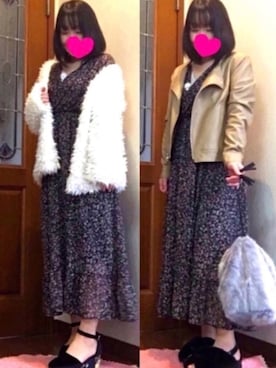 「カシュクール」｜「アイテム（その他アウター）」を使った、ピーチちゃん🍑さん（レディース・151cm）の秋コーディネート