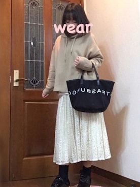 「スエット」｜「アイテム（福袋/福箱）」を使った、ピーチちゃん🍑さん（レディース・151cm）の冬コーディネート
