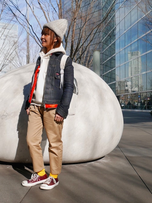 りょう Hysteric Glamour伊勢丹新宿店 Acne Studiosのニットキャップ ビーニーを使ったコーディネート Wear