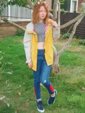 「FOREVER 21（フォーエバー トゥエンティーワン）のアイテム（ジャージ）」を使った、❀hana✿さん（レディース・168cm）の夏コーディネート