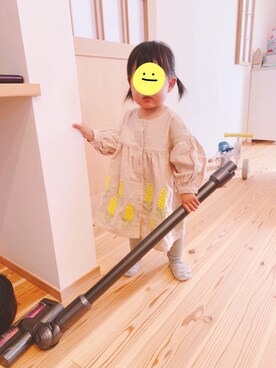 「no brand（ノーブランド）のアイテム（ワンピース/ドレス）」を使った、ハムルカさん（キッズ・80cm）の冬コーディネート