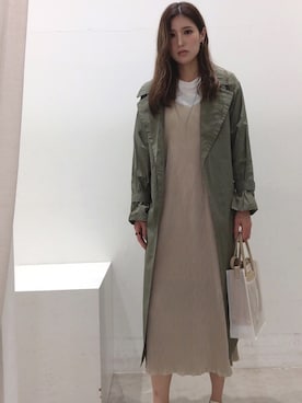 「koe（コエ）のアイテム（ジャケット/アウター）」を使った、ayaさん（レディース・172cm）の冬コーディネート