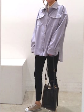 「koe（コエ）のアイテム（ジャケット/アウター）」を使った、ayaさん（レディース・172cm）の冬コーディネート