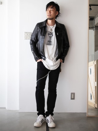 ピース プロジェクト ダブル フェザー ロング チェーン ネックレス M