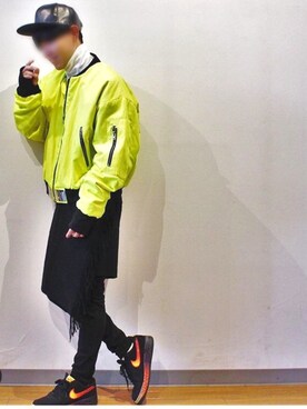「TOPMAN（トップマン）のアイテム（キャップ）」を使った、ケポップさん（メンズ・170cm）の冬コーディネート