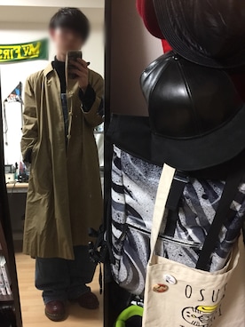 「ステンカラーコート ベージュ」｜ケポップさん（メンズ・170cm）の春コーディネート