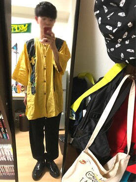 「アイテム（ローファー、グリーン系）」を使った、ケポップさん（メンズ・170cm）の夏コーディネート