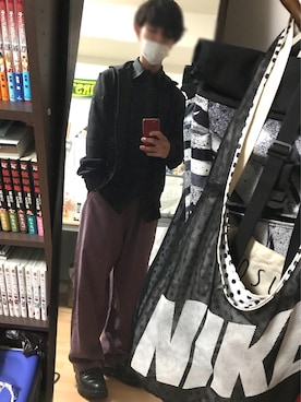 「Y-3（ワイスリー）のアイテム（ジャージ）」を使った、ケポップさん（メンズ・170cm）の秋コーディネート