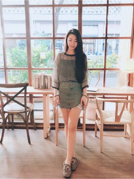 「jie（ｼﾞｨｰ）のアイテム」を使った、Yuさん（レディース・161cm）の春コーディネート