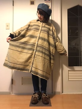 「チャイハネ（チャイハネ）のアイテム（チュニック）」を使った、ろみさん（レディース・151cm）の冬コーディネート