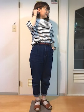 「Diu（ディウ）のアイテム」を使った、ろみさん（レディース・151cm）の春コーディネート