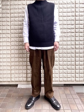 「Andersen-Andersen（アンデルセンアンデルセン）のアイテム」を使った、スガシュンスケさん（メンズ・183cm）の秋コーディネート
