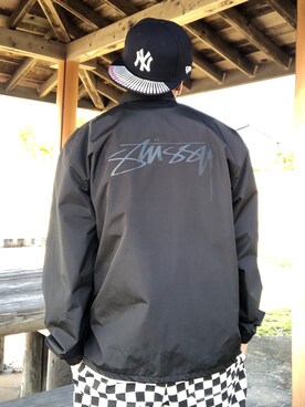 「NEW ERA（ニューエラ）のアイテム（その他）」を使った、ひでぼうさん（メンズ・173cm）の秋コーディネート