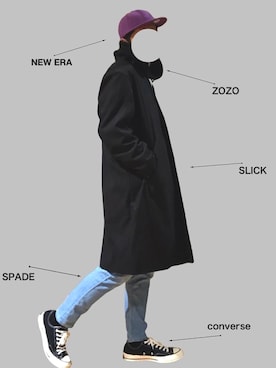 「SLICK（スリック）のアイテム（その他アウター）」を使った、ひでぼうさん（メンズ・173cm）の秋コーディネート