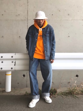 「パーカー」｜「アイテム（その他）」を使った、ひでぼうさん（メンズ・173cm）の秋コーディネート