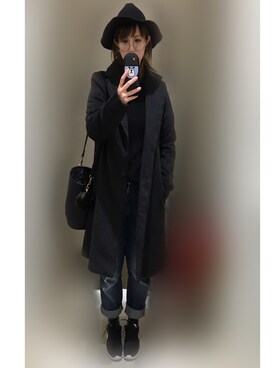 「正月」｜「アイテム（チェスターコート）」を使った、HALCA⑅◡̈*さん（レディース・153cm）の冬コーディネート