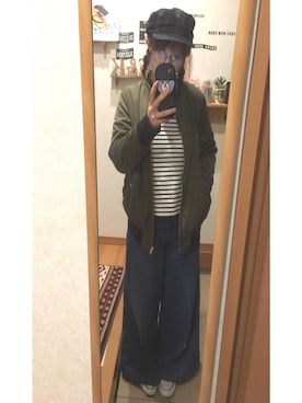 「おさげ」｜「アイテム（ジャケット/アウター）」を使った、HALCA⑅◡̈*さん（レディース・153cm）の春コーディネート
