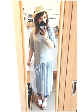 HALCA⑅◡̈*さん（レディース・153cm）の春コーディネート