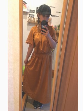 「マスタードイエロー」｜HALCA⑅◡̈*さん（レディース・153cm）の夏コーディネート