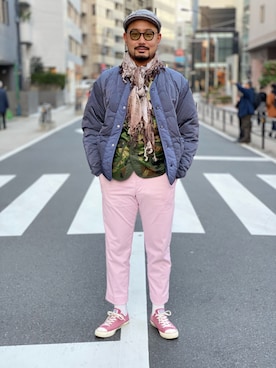 「EDWIN（エドウィン）のアイテム（スラックス）」を使った、KATAOKA(R)さん（メンズ・175cm）の冬コーディネート
