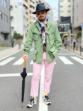 「EDWIN（エドウィン）のアイテム（スラックス）」を使った、KATAOKA(R)さん（メンズ・175cm）の冬コーディネート
