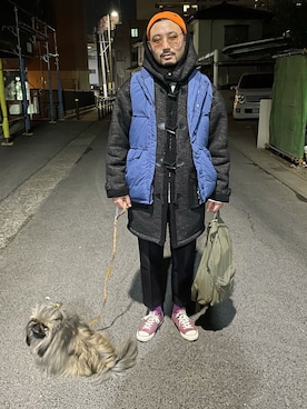 「アイテム（ダウンベスト）」を使った、KATAOKA(R)さん（メンズ・175cm・20代）の冬コーディネート