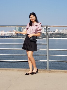 「bye bye（バイバイ）のアイテム（トップス）」を使った、リギア ♡ Lygiaさん（レディース・155cm）の秋コーディネート