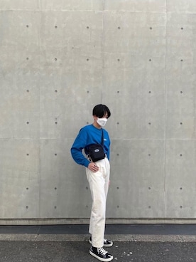 「韓国好きな人と繋がりたい」｜「アイテム（スウェット）」を使った、shuheiさん（メンズ・170cm）の春コーディネート