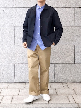 「平成最後のWEARISTAセンバツ」｜「アイテム（カバーオール）」を使った、秀さん（メンズ・165cm）の春コーディネート