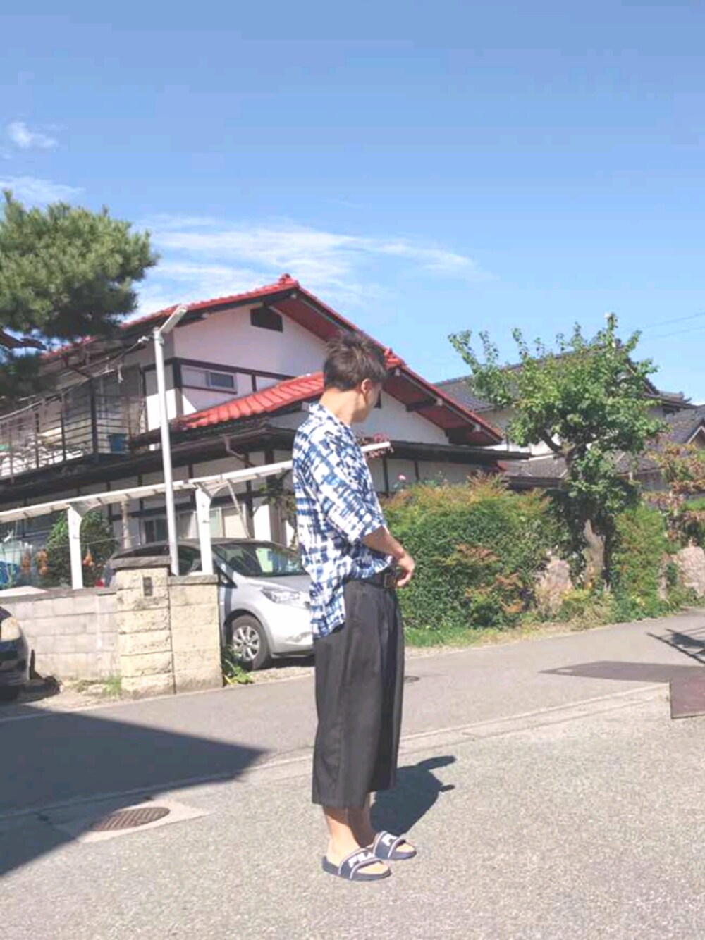 「スポーツMIX'18秋、大学生」｜「RAGEBULEのアイテム（スラックス、ブラック系）」を使った、ながややさん（メンズ・171cm）の秋コーディネートの1枚目の写真