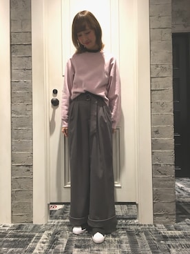 「HARE（ハレ）のアイテム（チョーカー）」を使った、momoさん（レディース・165cm）の冬コーディネート